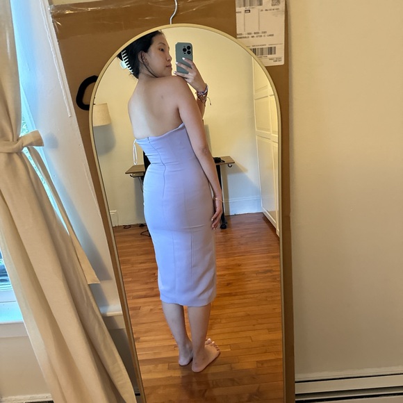 Jay Godfrey Womens Strapless Taupe Thompson Dress - Picture 3 of 5